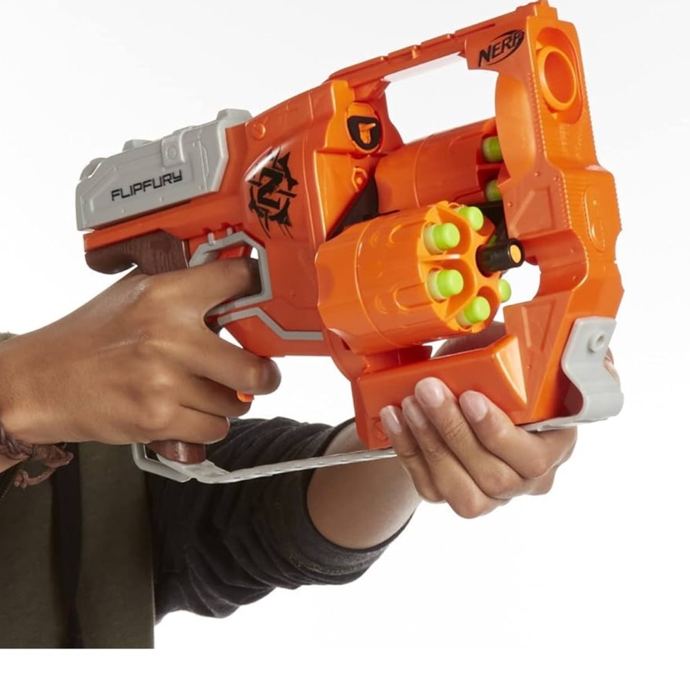 NERF Zombie Strike FlipFury Blaster (darts not included) LIKE NEW